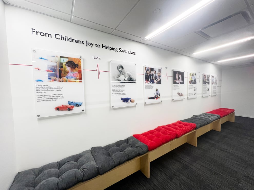 Standoff Mounted Signs in Burlington, NC designed and installed for lobby signage and client-facing displays