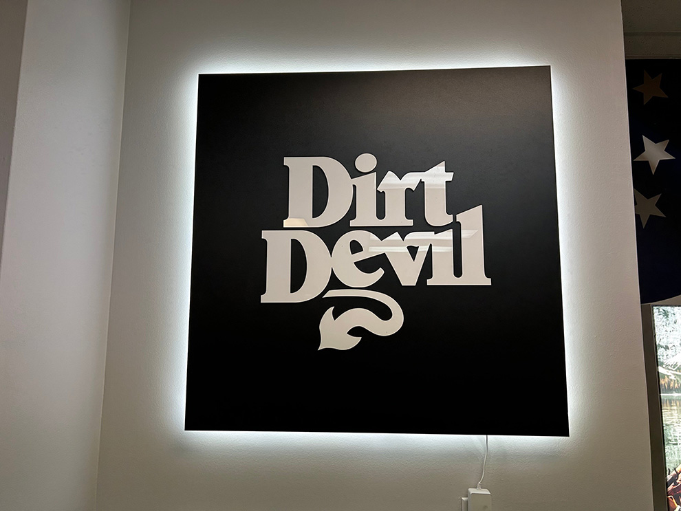 Standoff Mounted Signs in Chapel Hill, NC designed and installed with LED backlit features for commercial branding