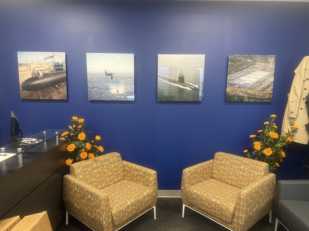 Standoff Mounted Signs in Decatur, GA designed and installed for corporate lobby and reception areas