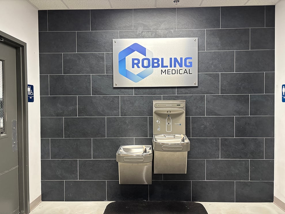 Standoff Mounted Signs in Decatur, GA designed and installed for office wall graphics and company identity