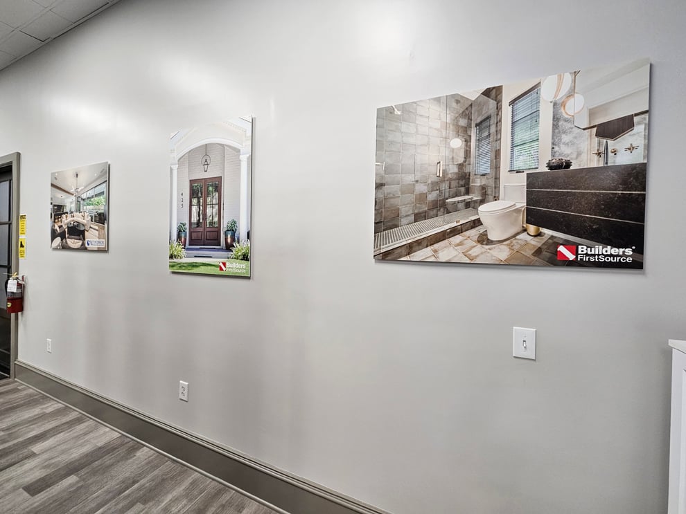 Standoff Mounted Signs in Greenville, SC designed and installed for LED backlit office signage and wayfinding