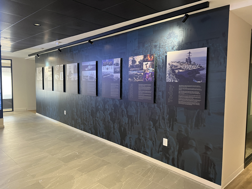 Standoff Mounted Signs in Raleigh, NC designed and installed for company identity and professional interiors