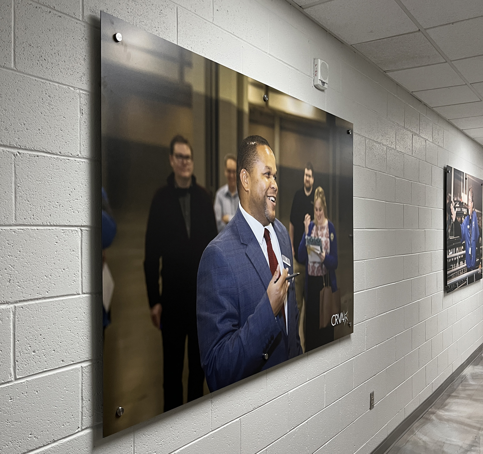 Standoff Mounted Signs in Winston-Salem, NC designed and installed for branded interior environments