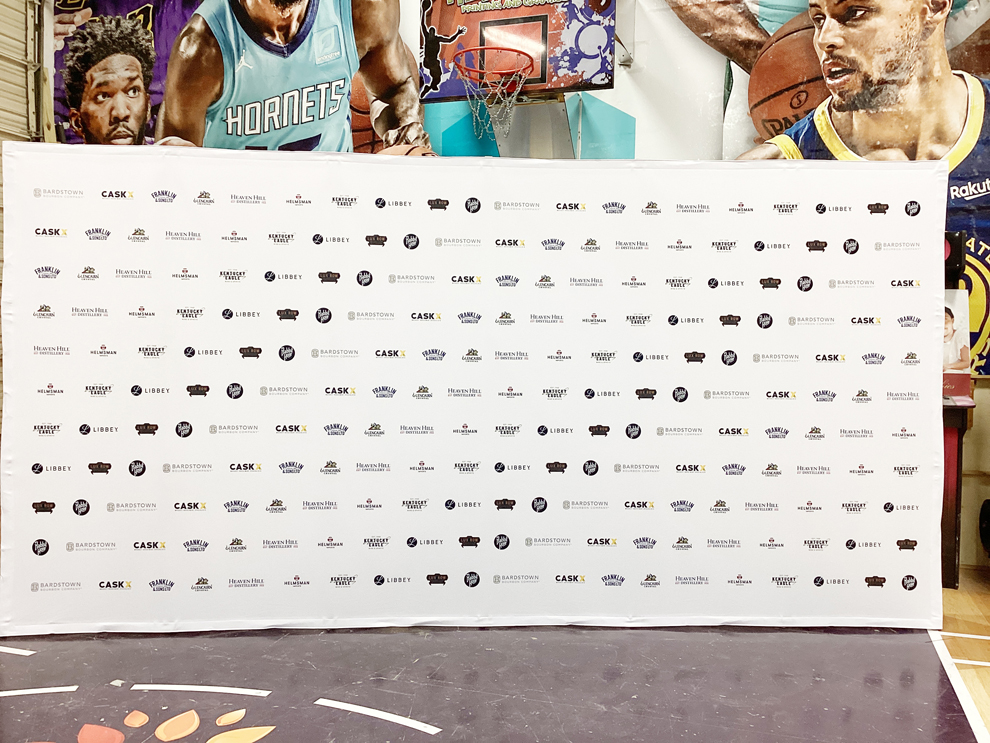 Step and repeat backdrops for corporate event branding in Raleigh, NC