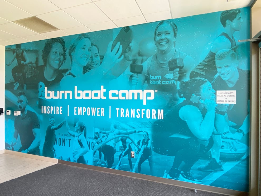 Business storefront graphics and window decals installed Columbia, SC