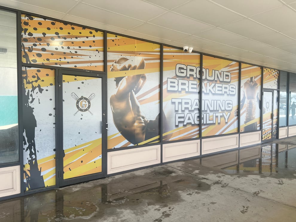 Custom storefront graphics and interior signage for business near Columbia, SC