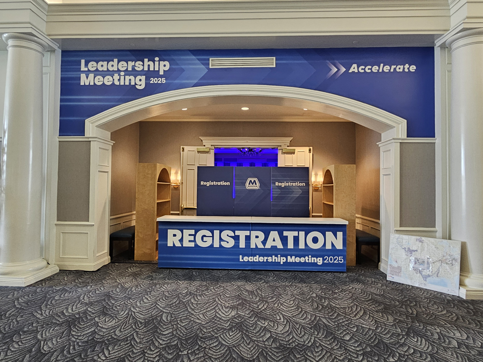 Trade show displays with branded graphics installed in High Point, NC