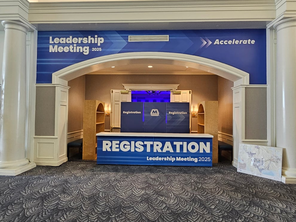 Trade show displays with branded graphics installed in Winston-Salem, NC