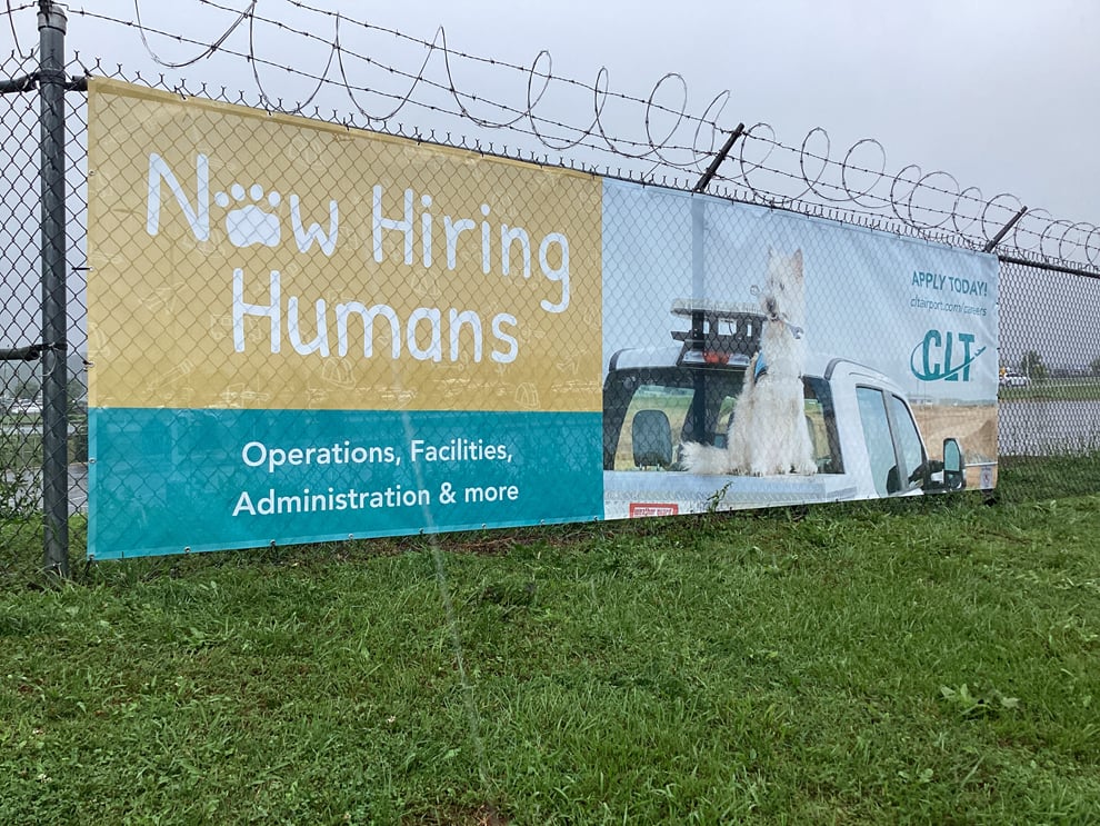 Outdoor vinyl banners installed for events in Greensboro, NC