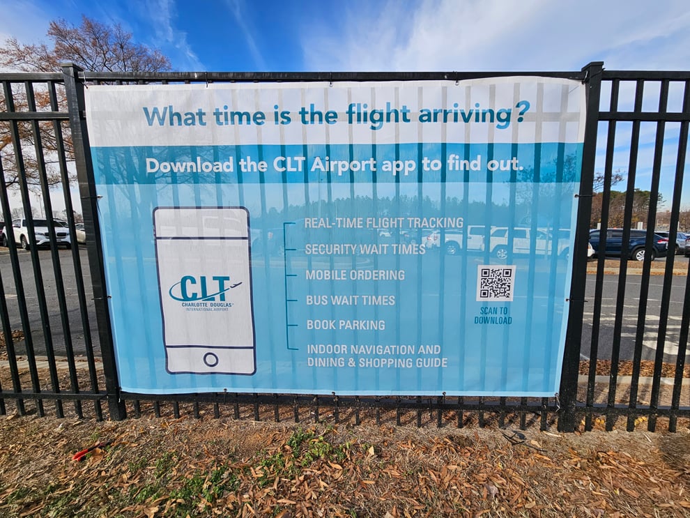 Custom vinyl banners with promotional graphics in Greensboro, NC