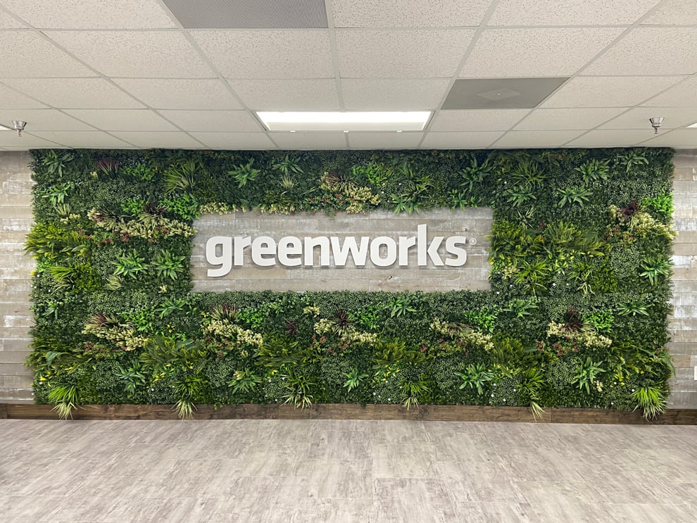 Large format wall displays for Burlington, NC workplace branding