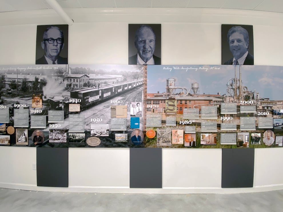 Custom wall displays for office branding in Burlington, NC