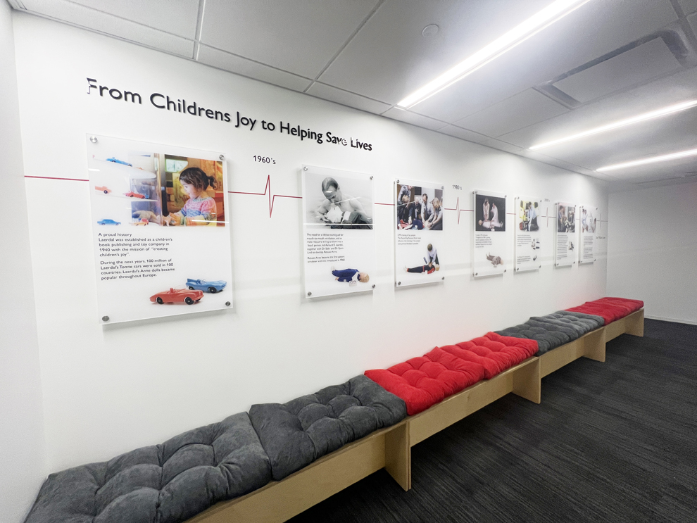Modern wall displays for Chesapeake, VA corporate interiors