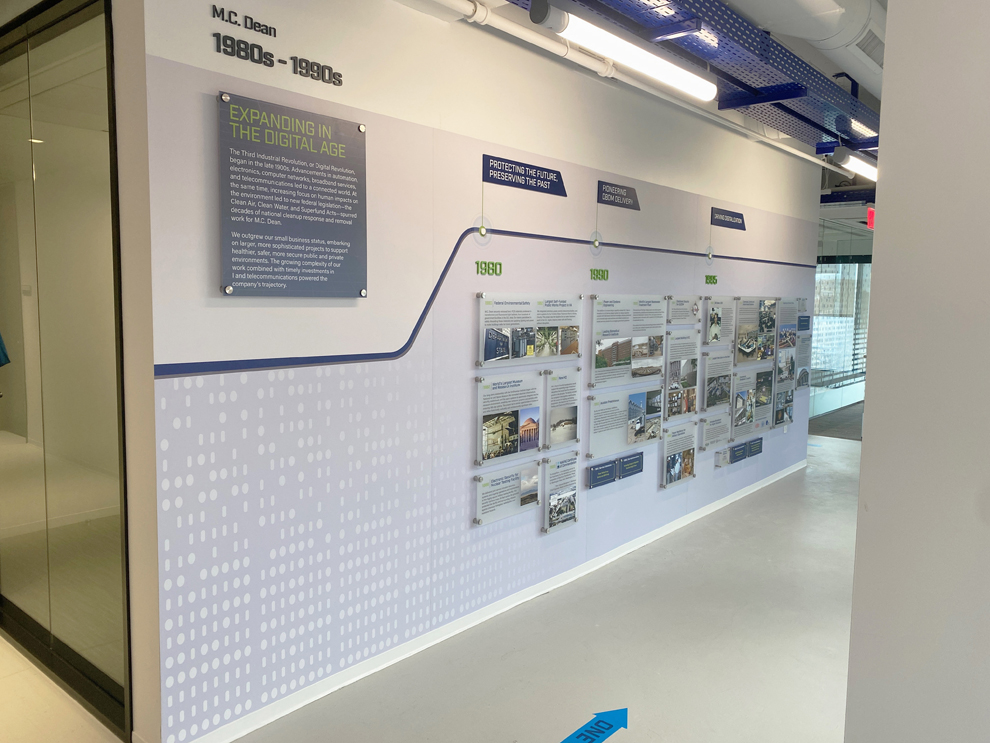 Lobby wall displays for workplaces in Richmond, VA