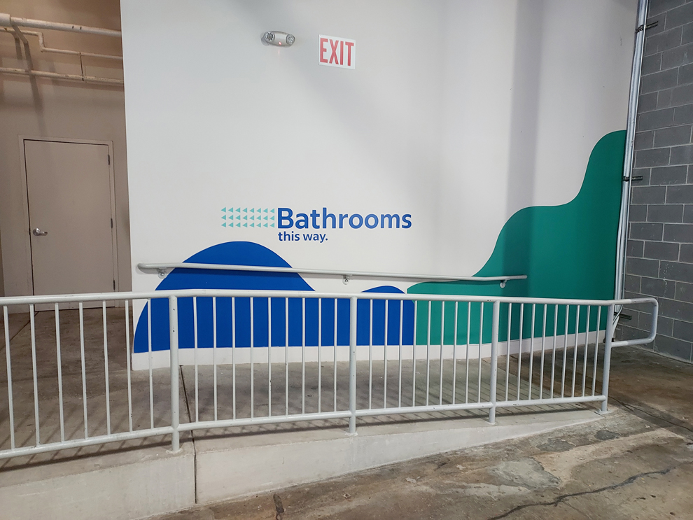 Custom interior wayfinding signage for event venues in Cary, NC