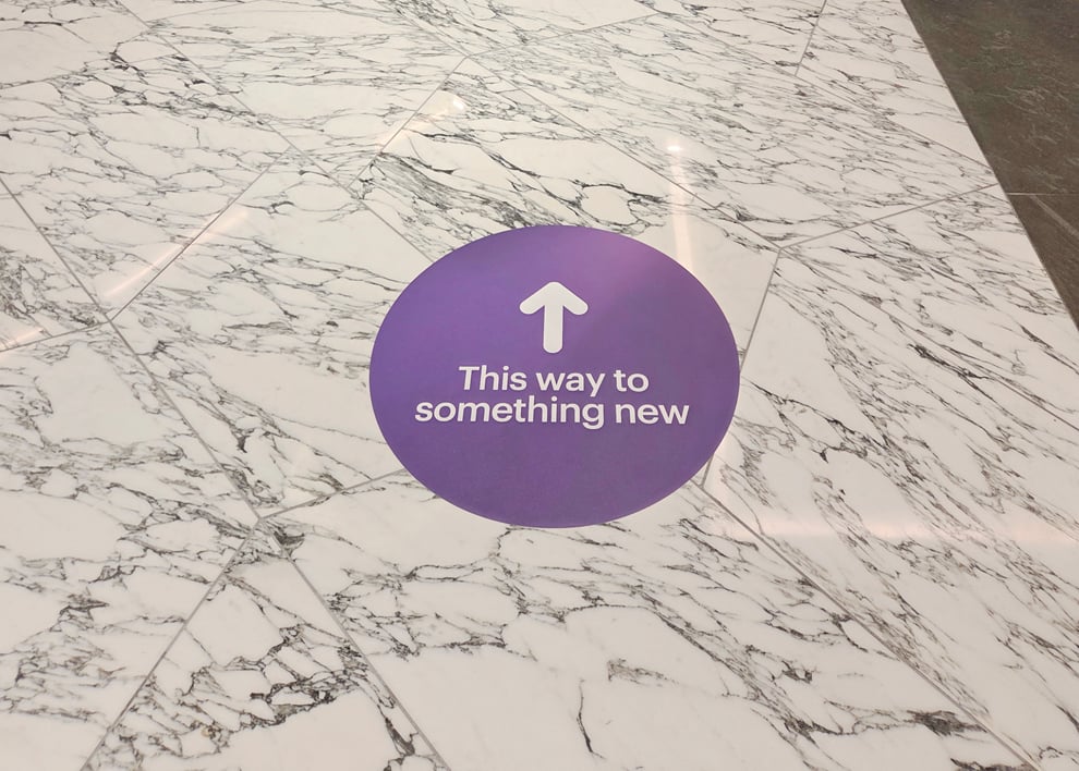Interior directional signage designed for events in Richmond, VA