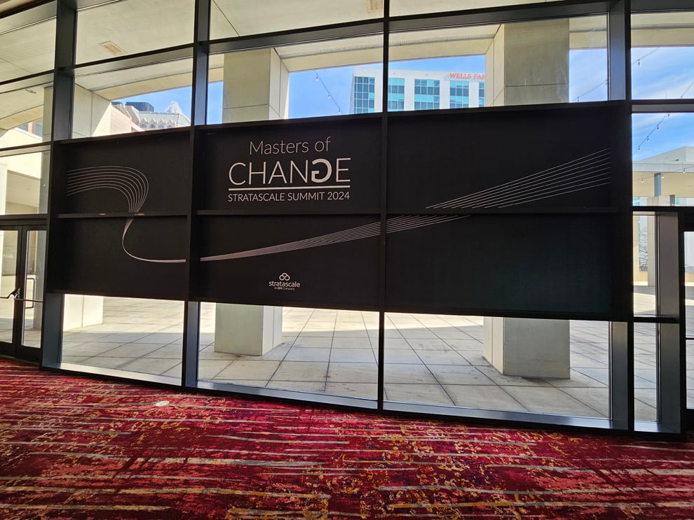 Window Graphics in Decatur, GA designed and installed with perforated film for storefront visibility
