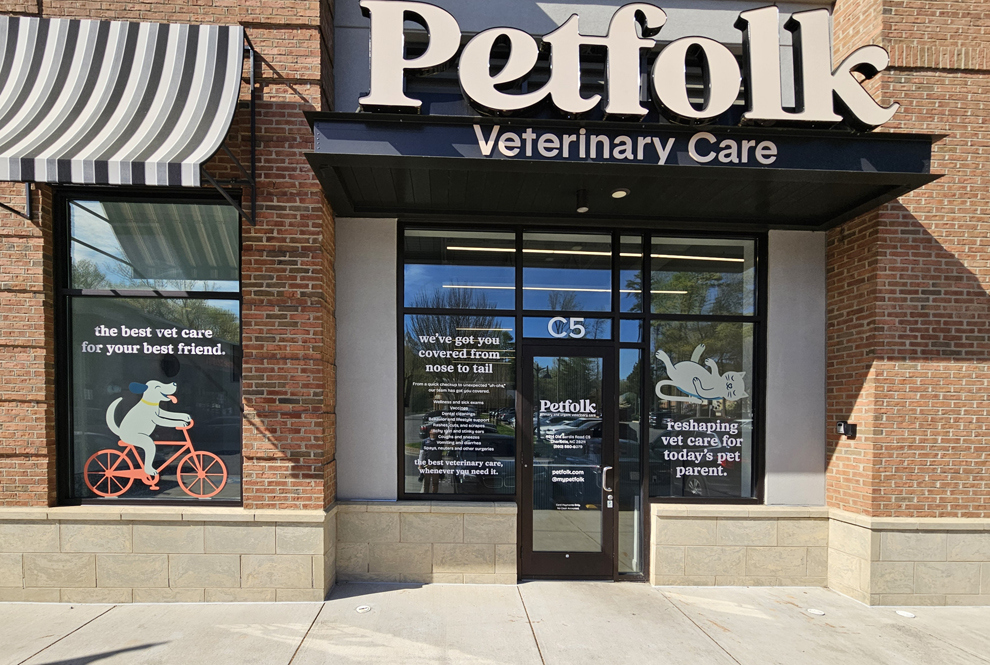 Window Graphics in Hampton, VA designed and installed with perforated film for storefront visibility