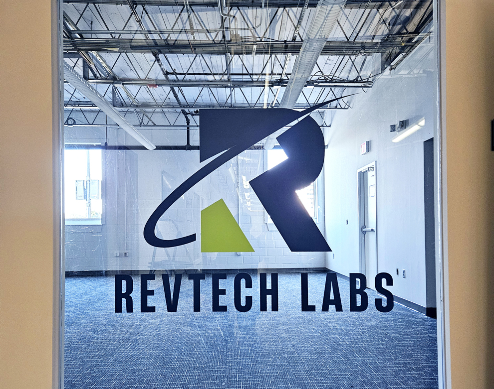 Window Graphics in Morrisville, NC designed and installed for office branding and privacy
