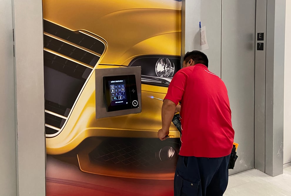 Custom interior signs and workplace graphics installation in Durham, NC