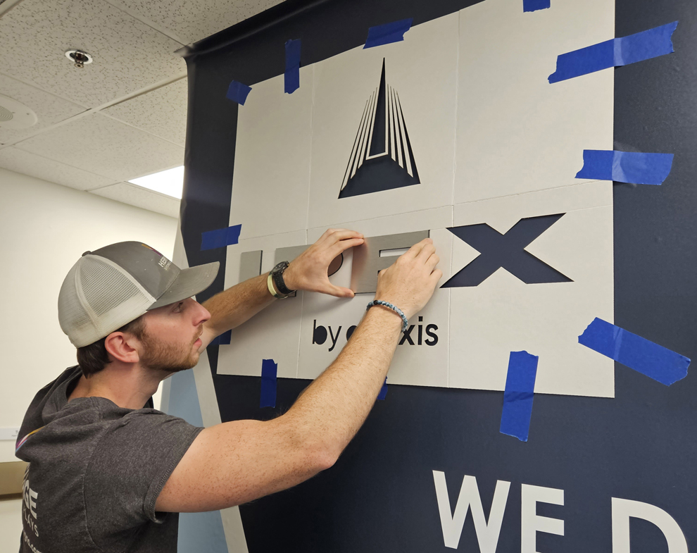 Corporate sign installation with branded displays in Spartanburg, SC